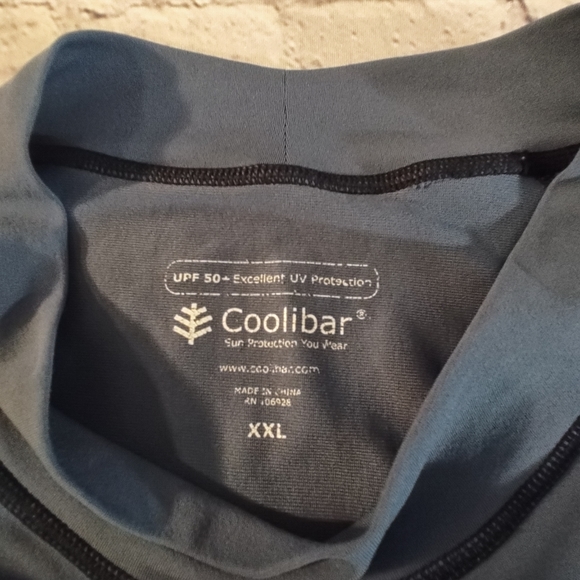 Coolibar XXL Long Sleeve UPF 50 Sun Protectant Blue Shirt Polyester - Picture 5 of 16